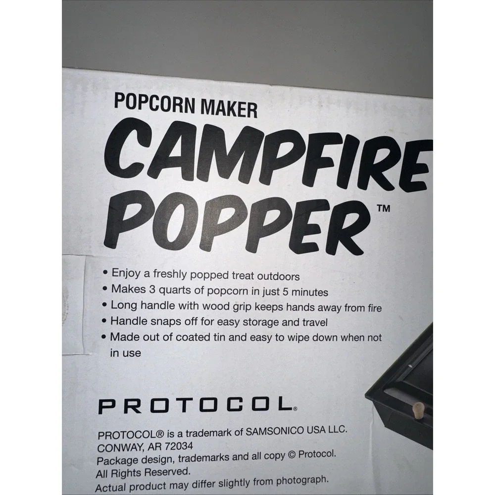 Campfire Popcorn Popper Protocol Camping Popcorn Maker 3 Quarts 5 Minutes Long‎